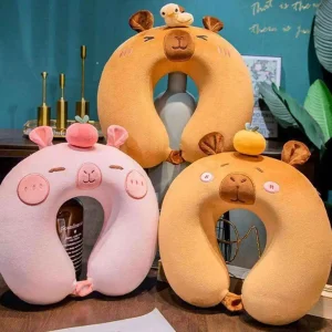 Almohada de Cuello viaje capibara de espuma viscoelástica