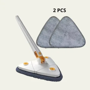 Combo Trapeador triangular 360 grados + Pack 2 unidades de repuestos de mopa