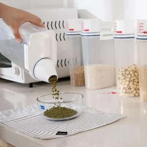 Dispensador de granos fideos con tapa hermetica multiuso