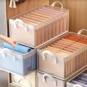 Organizador Transparente con varilla Caja de almacenamiento multiuso