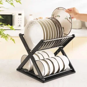 Organizador de platos escurridor de platos Estante de almacenamiento multifuncional para platos