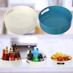 Organizador giratorio multifuncional Bandeja giratoria 360 contenedores de almacenamiento de cocina para tarros de especias