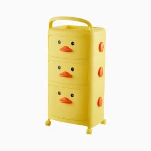 Organizador multifuncional modelo Pollito con Cajones asa y ruedas 3 Niveles
