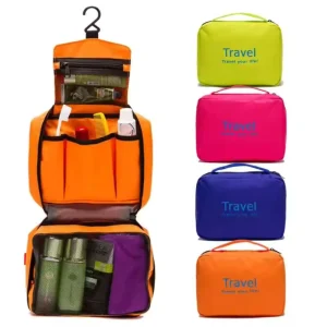 Organizador plegable portatil viajero 2en 1 Bolsa de aseo colgante Unisex Kit organizador de aseo de viaje
