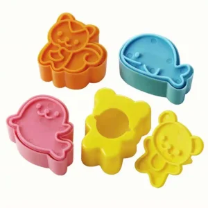 Pack de 4 cortadores modelo animalitos Cortadores Mini sándwiches con forma de animales