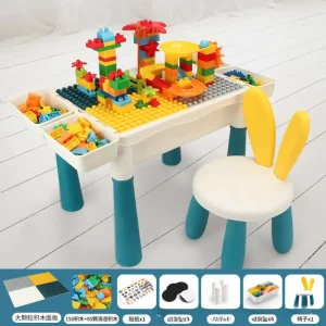 Set de mesa lego y silla Mesa de bloques de construcción