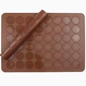 Silpat para macaron de silicona 38x28 cm con capacidad de 48 cavidades