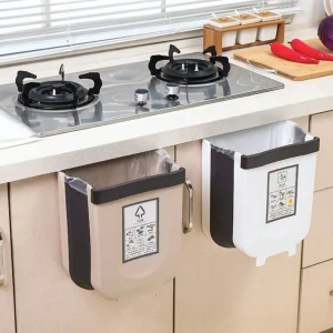 Tacho contenedor de basura plegable Cubo de basura de cocina Extra grande para colgar