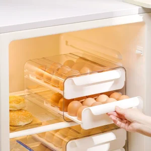 Organizador acrílico de huevos apilable