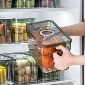organizador multiuso para refrigerador con tapa